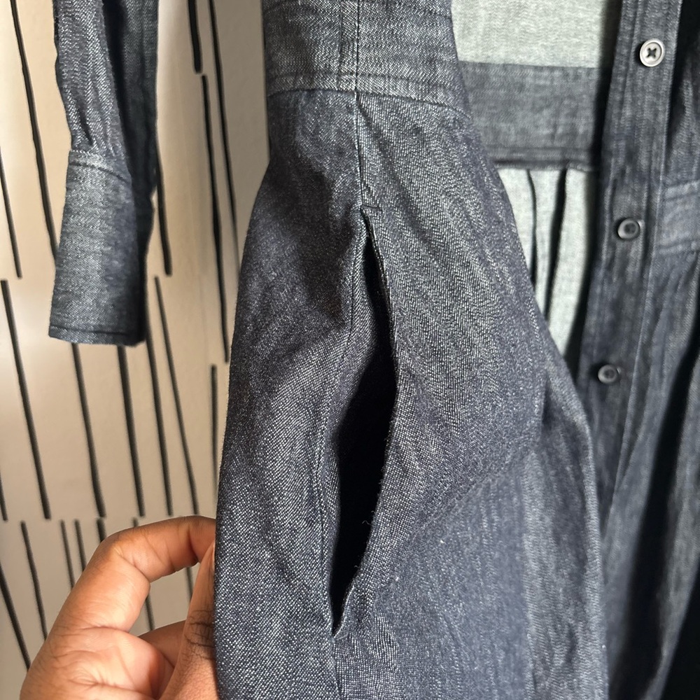 Ralph Lauren Dark Indigo Long-Sleeve Denim Shirt Dress 100% Cotton - Picture 5 of 9
